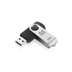 PEN DRIVE 16GB TWIST2 PRETO/PRATA PD588