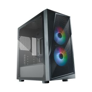 GABINETE COOLER MASTER CMP 320 MICRO-ATX LATERAL DE VIDRO 2 FANS ARGB 120MM PRETO  |  CP320-KGNN-S00