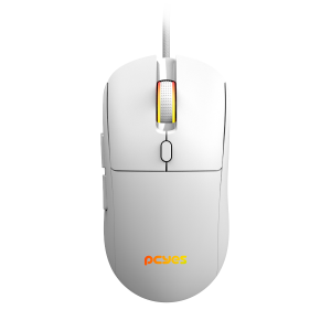 MOUSE GAMER PCYES BASARAN WHITE GHOST - 12400 DPI - RGB - 6 BOTÕES - PMGBRWG
