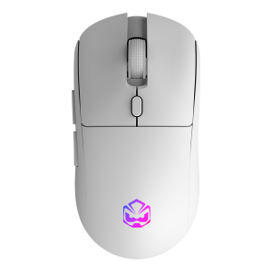 MOUSE GAMER SEM FIO PCYES BASARAN STEALTH WHITE GHOST - 10000 DPI - RGB - 6 BOTÕES - PMGBRSTWG