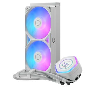 WATER COOLER MASTERLIQUID ATMOS II LCD 240 ARGB BRANCO  |  MLX-D24M-A25SZ-LW