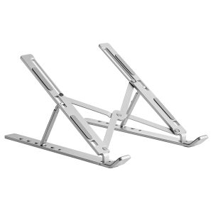 SUPORTE PARA NOTEBOOK DE ATÉ 15" DOBRÁVEL E COM 6 REGULAGENS PRATA - SN110