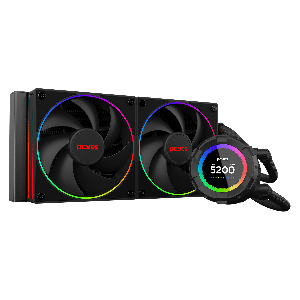 WATER COOLER PCYES VISION 240MM BLACK VULCAN - TELA LCD 2,1" - VS240BV