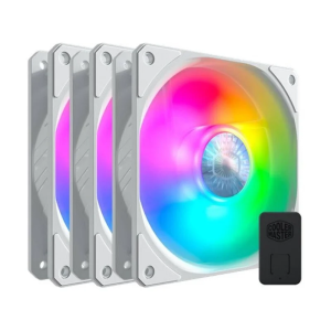 KIT 3 FAN PARA GABINETE COOLER MASTER SICKLEFLOW 120 ARGB 120MM BRANCO  |  MFX-B2DW-183PA-R1