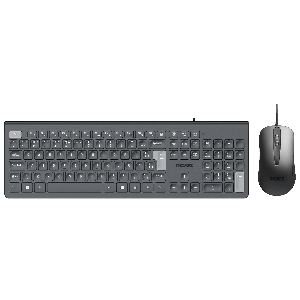 COMBO TECLADO E MOUSE USB PCYES SOFT PRETO - CMBSFBK