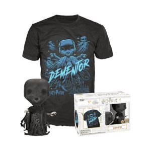 POP! TEES CAMISETA E POP HARRY POTTER - DEMENTADOR (BONECO BRILHA NO ESCURO) - TAM - GG