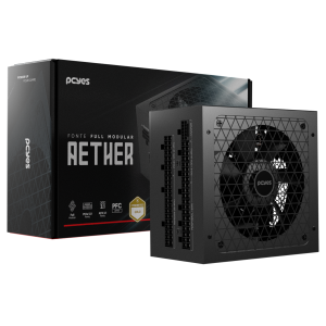 FONTE GAMER PCYES AETHER 1000W FULL MODULAR CYBENETICS GOLD PCIE 5.0 ATX 3.1 - 1000WFMG