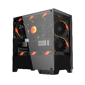 GABINETE GAMER PCYES FORCEFIELD TWR BLACK VULCAN - GFFTWRBV