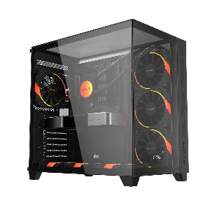 GABINETE GAMER PCYES FORCEFIELD MAX BLACK VULCAN - GFFMAXBV