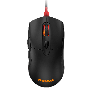 MOUSE GAMER PCYES MALUS BLACK VULCAN - 12400 DPI - RGB - 6 BOTÕES - PMGMBV