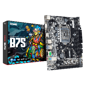 PLACA MÃE PCYES B75 LGA 1155 2XDDR3 (MAX 16GB) M.2 NVME 2XUSB 3.0, 4XUSB 2.0 REDE 1000 HDMI/VGA M-ATX - PCYB75-3G16