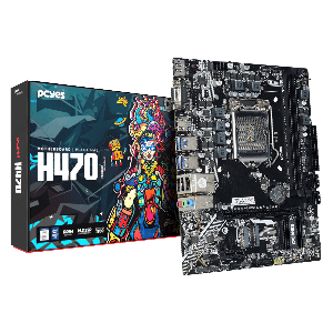 PLACA MÃE PCYES H470 LGA1200 2XDDR4 (MAX 64GB) M.2 NVME 4XUSB 3.0, 2XUSB 2.0 REDE 1000 HDMI/DP/VGA M-ATX - PCYH470-10G64