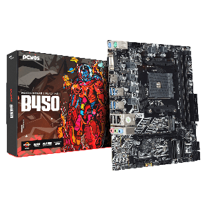 PLACA MÃE PCYES B450 AM4 2XDDR4 (MAX 64GB) M.2 NVME 4XUSB 3.0 2XUSB 2.0 REDE 1000 HDMI/VGA M-ATX - PCYB450-RZ564