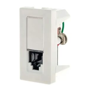 MODULO CONECTOR TOMADA  LEGRAND PIAL PLUS+ TELEFONE RJ11 2FIOS 1M BRANCO | 615011BC