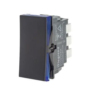 MODULO INTERRUPTOR LEGRAND PIAL PLUS+ PARALELO 10A 250V B.AUTOMATICO PRETO | 611011PT