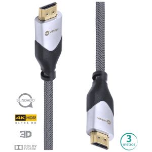 CABO HDMI 2.0 4K BLINDADO 3M H20B-3