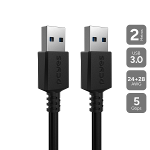 CABO DE DADOS USB A PARA USB A 3.0 28AWG - 2 METROS - PUAM3-2