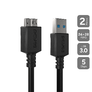 CABO P/ HD EXTERNO USB A 3.0 MACHO P/ MICRO USB B 3.0 - 2 METROS - PUAMCM3-2