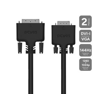 CABO DVI-I 24+5 PARA VGA 15 PINOS 2 METROS PCYES - PDVM15-2