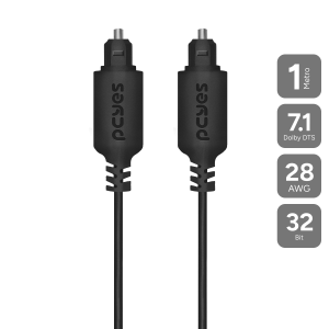 CABO DE AUDIO OPTICO DIGITAL TOSLINK MACHO 1M - POD-1