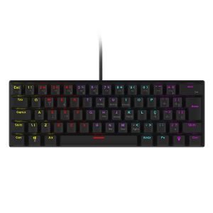 TECLADO MECÂNICO 60% VINIK ANIHI BLACK - SWITCH BLUE - LED RAINBOW - ANIHIBKBL