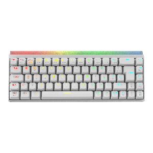 TECLADO MECÂNICO 60% PCYES SHIYAN WHITE GHOST RGB - SWITCH RED - TPSHWGRD