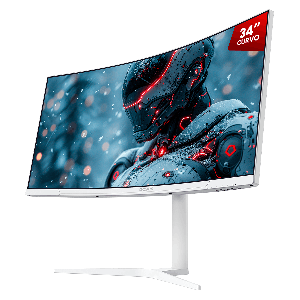 MONITOR GAMER PCYES Z-MAX Z34C 34" CURVO WQHD 165HZ 1MS HDMI/DP/HAS FREESYNC WHITE GHOST PMGZ34C165WG