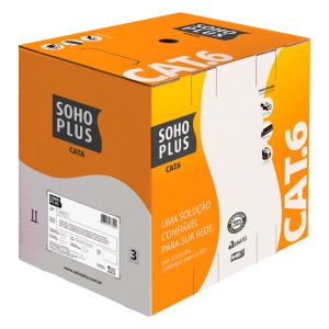 CABO LAN CAT6 U/UTP 24AWG CMX 305M BR 23400199