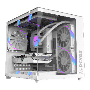 GABINETE GAMER PCYES FORCEFIELD MINI WHITE GHOST - GFFMNWG