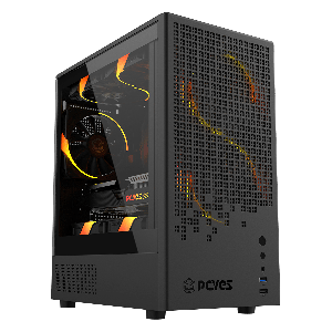 GABINETE GAMER PCYES OZARA BLACK VULCAN - GOZRBV