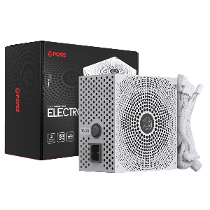 FONTE GAMER PCYES ELECTRO V2 750W WHITE GHOST 80 PLUS BRONZE - ELECV2WG750W