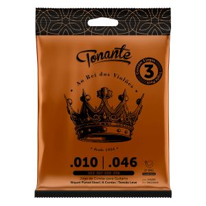 ENCORDOAMENTO 010 NÍQUEL PLATED STEEL P/GUITARRA 0.010 - 0.046 - PACK (C/3) - TNGE10N3