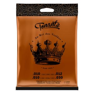 ENCORDOAMENTO VIOLA CAIPIRA LEVE NÍQUEL COM BOLINHA  CEBOLAO MI - TNVNL