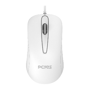 MOUSE USB PCYES COMFORT SILENT CLICK BRANCO 1000DPI CABO 2 METROS - PMCBR