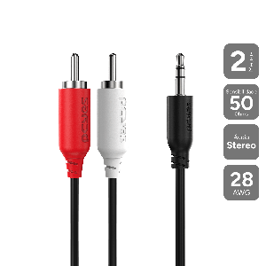 CABO 2 RCA M PARA P2 3.5MM M - 2 MTS - P2R35-2