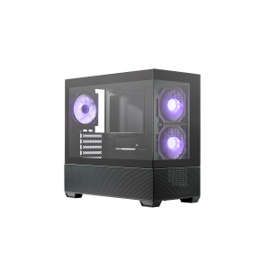 GABINETE COOLER MASTER ELITE 490 MICRO-ATX VIDRO PANORAMICO 3 FANS ARGB PRETO  |  E490-KHNN-S00