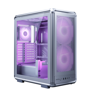 GABINETE COOLER MASTER MASTERFRAME 500 MESH-ARGB SILVER  |  MF500M-SHNN-S01