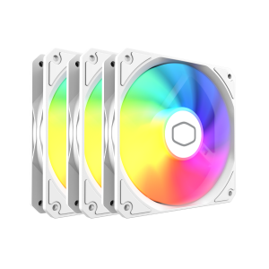 KIT 3 FAN COOLER PARA GABINETE COOLER MASTER MF120 LITE ARGB BRANCO 120MM |  MFW-B2DN-173PA-R1