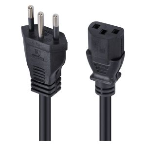 CABO DE FORÇA TRIPOLAR PARA FONTE 3X0,75 MM 250V - 0,5M (10 UN)