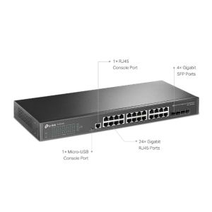 SWITCH GERENCIAVEL 24P GIGABIT TL-SG3428 SMB