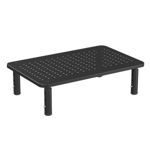 SUPORTE DE MESA QUADRADO PARA MONITOR COM 3 NÍVEIS DE ALTURA PRETO - SM001AP