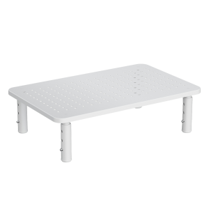 SUPORTE DE MESA QUADRADO PARA MONITOR COM 3 NÍVEIS DE ALTURA BRANCO - SM001AB