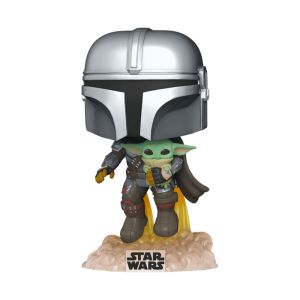 BONECO FUNKO POP! STAR WARS MANDALORIAN - MANDALORIANO COM JET PACK