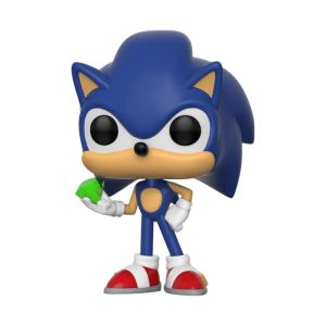 BONECO FUNKO POP! SONIC THE HEDGEHOG - SONIC COM ESMERALDA