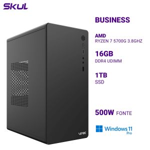 COMPUTADOR B700 RYZEN 7 5700G 3.8GHZ MEM 16GB DDR4 SSD 1TB FONTE 500W 80 PLUS WHITE WINDOWS 11 PRO