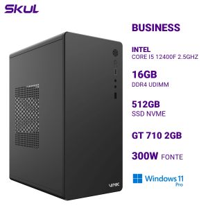 COMPUTADOR B500 CORE I5 12400F 2.5GHZ MEM 16GB DDR4 SSD 512GB NVME GT 710 2GB FONTE 300W  WINDOWS 11 PRO