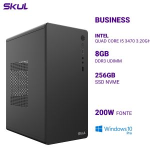 COMPUTADOR B500 QUAD CORE I5 3470 3.20GHZ MEM 8GB DDR3 SSD 256GB NVME FONTE 200W WINDOWS 10 PRO