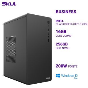 COMPUTADOR B500 QUAD CORE I5 3470 3.20GHZ MEM 16GB DDR3 SSD 256GB NVME FONTE 200W WINDOWS 10 PRO