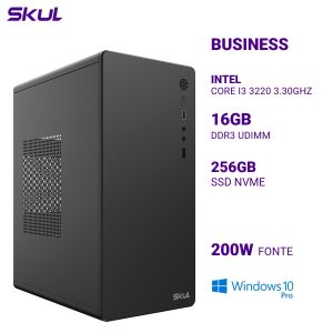 COMPUTADOR B300 CORE I3 3220 3.30GHZ MEM 16GB DDR3 SSD 256GB NVME FONTE 200W WINDOWS 10 PRO