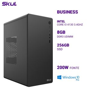 COMPUTADOR B300 CORE I3 4130 3.4GHZ MEM 8GB DDR3 SSD 256GB FONTE 200W WINDOWS 10 PRO